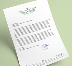 Бланки для компании «Istra Cottage»