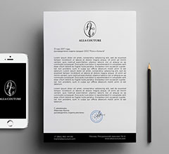 Бланки для компании «Alla Couture»